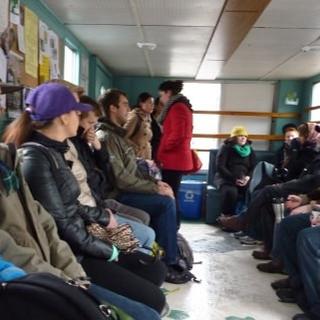 Waiting for the ferry to go to Newcastle Island 08 March 2014.