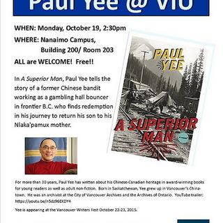 Paul Yee at VIU - 19 October 2015 