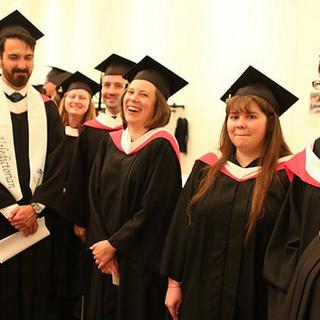 Anthropology grads ready for show time.
