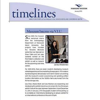 Interns at Nanaimo Museum This year Anthropology has six students interning at Nanaimo Museum, assisting with exhibits and collections