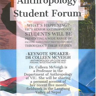 Anthropology Forum, April 18, Promo Flyer