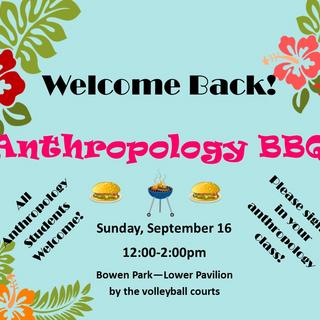 Welcome Back! Anthropology BBQ - 16 Sep 2018